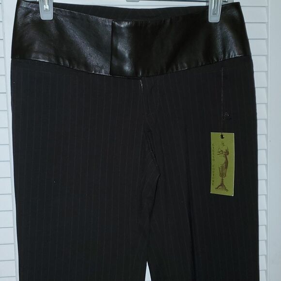 Ciello Couture Brown Pinstriped Trousers - Picture 2 of 7